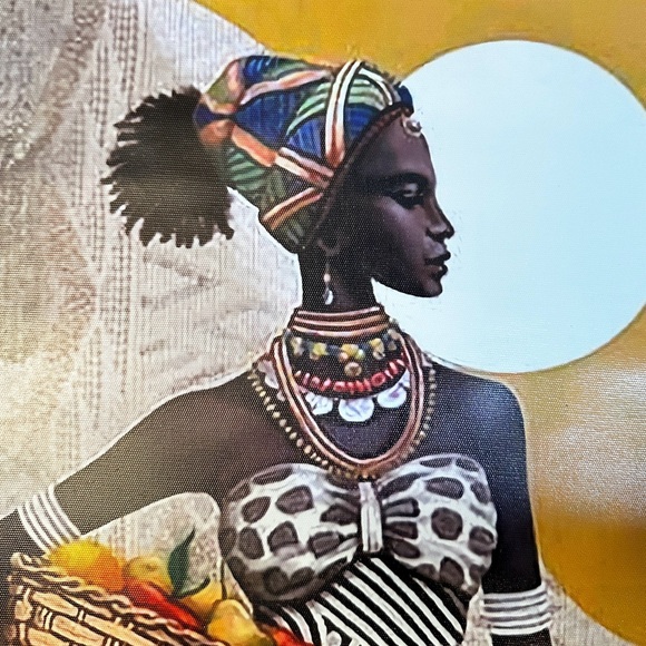 New Set of 3 African Women Canvas Posters 31”x12” Modern Wall Art - Picture 5 of 7
